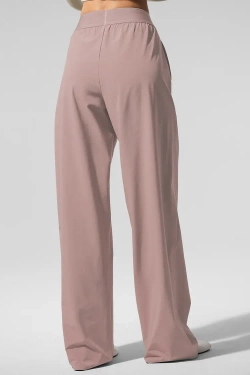 Alo yoga Брюки свободного кроя, серо-коричневый