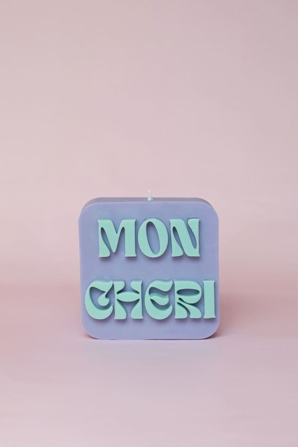 Свеча Mon Cheri лиловая (Черная смородина) - фото 1