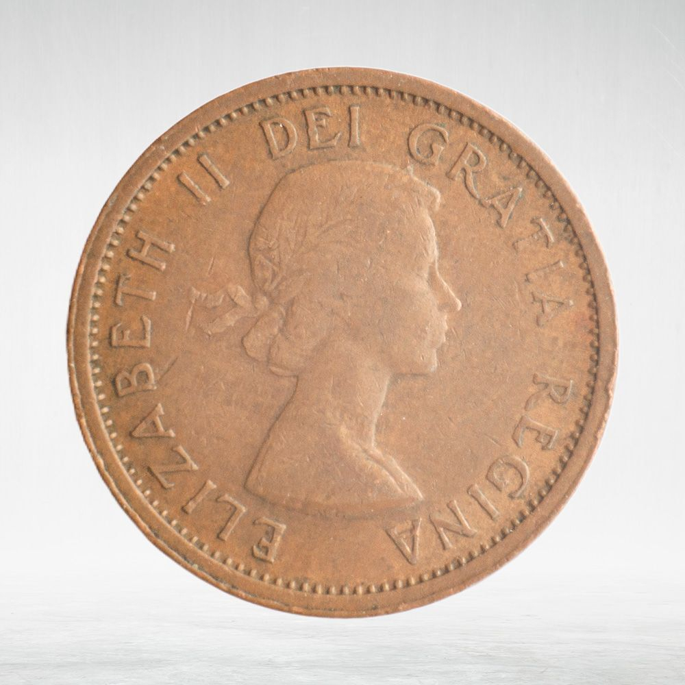 Canada, 1 Cent, 1964 – Elizabeth II (First Portrait), VF