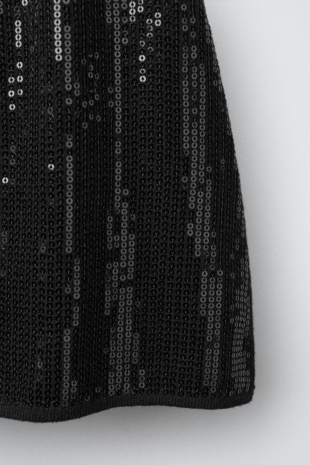 ZARA МИНИ-ЮБКА С ПАЙЕТКАМИ, ЧЕРНЫЙ