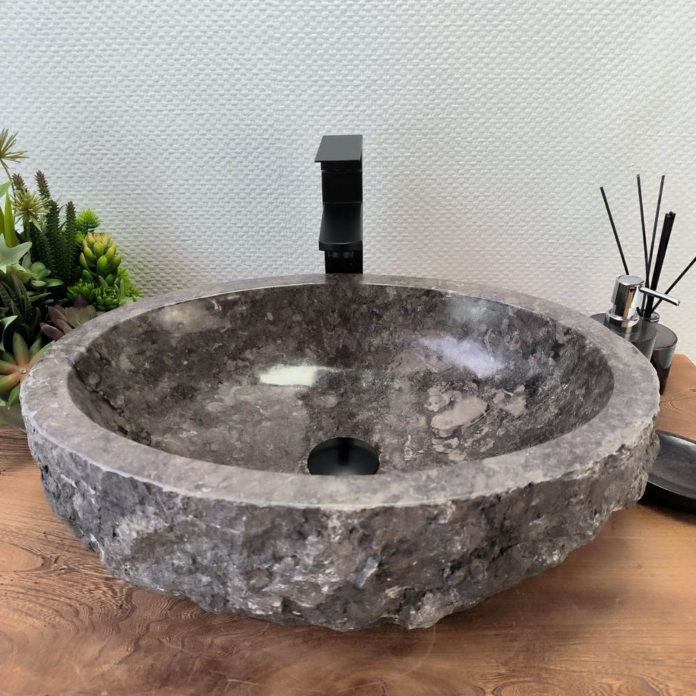 Раковина из мрамора Erozy Grey EM-62957 51*39*16 109