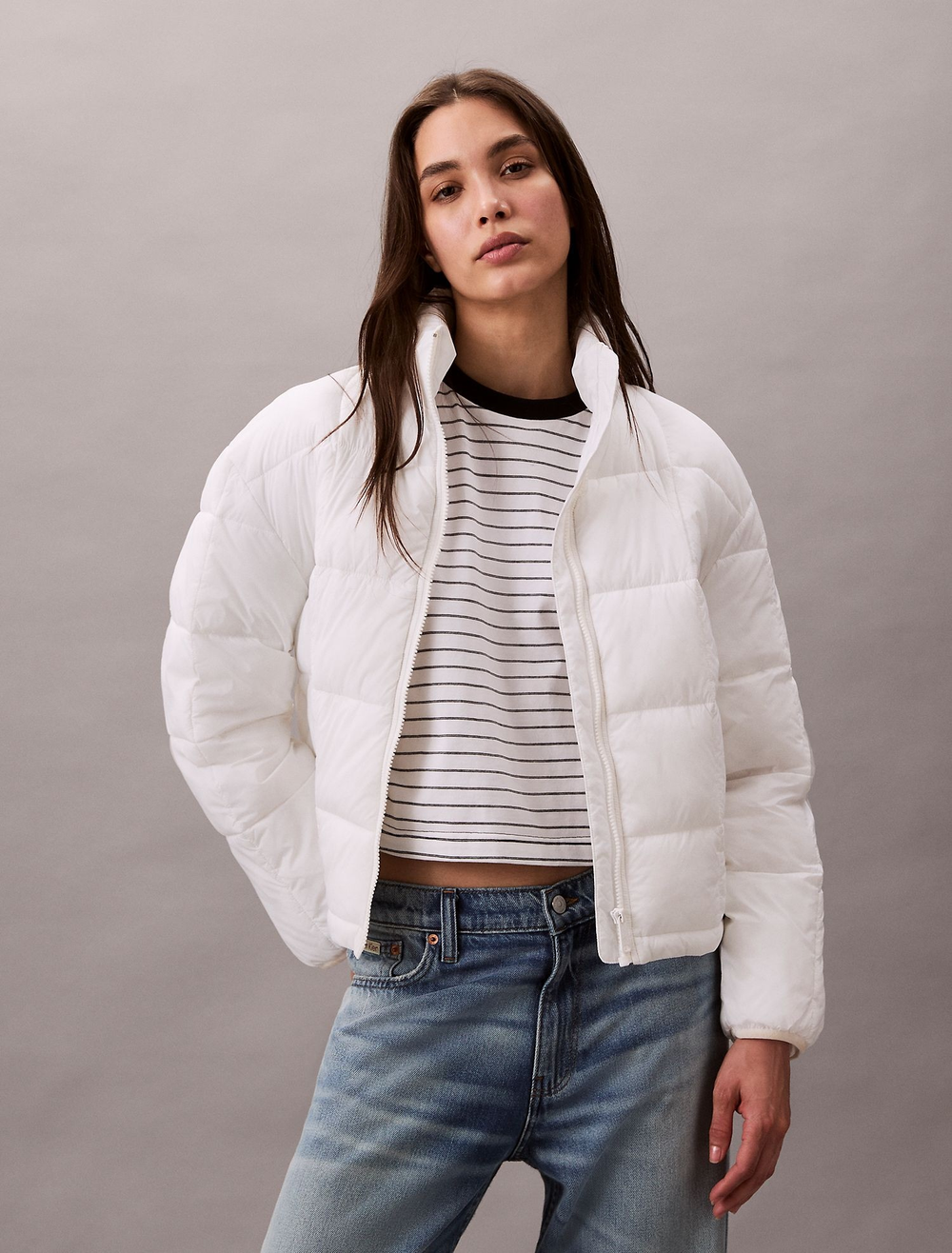 Утепленная куртка Calvin Klein Lightweight Puffer Jacket Snow White