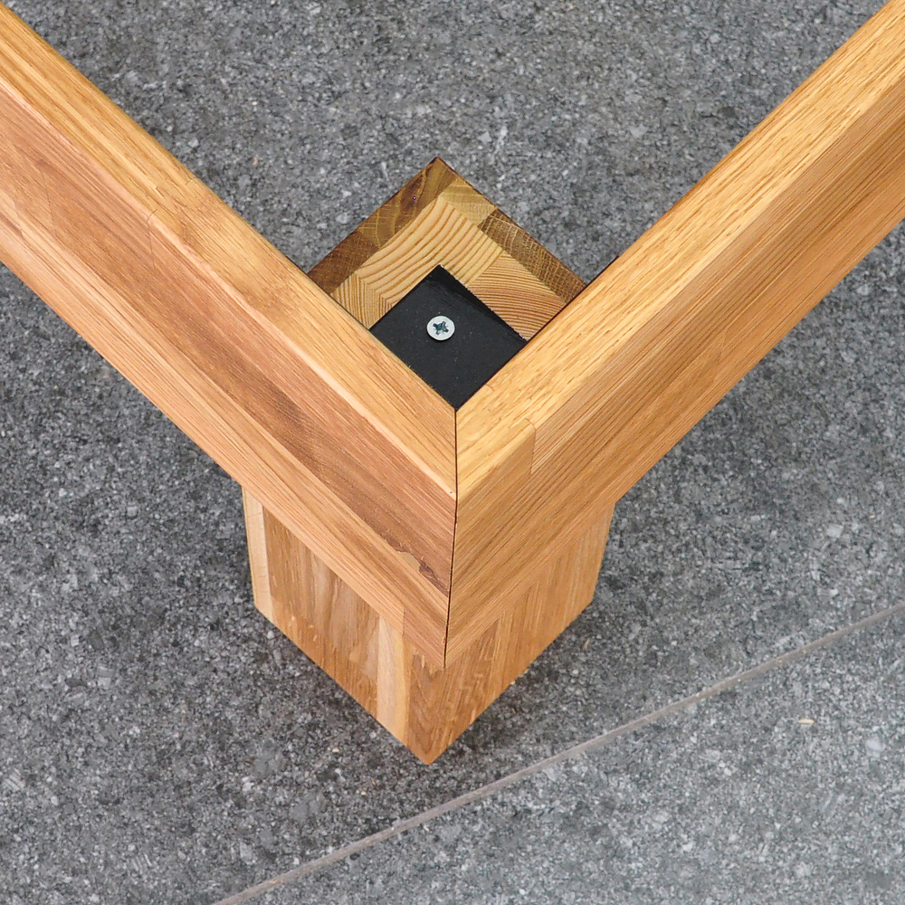 Кровать 90х200 Buona Vita, на ножках в стиле лофт, из натурального дуба