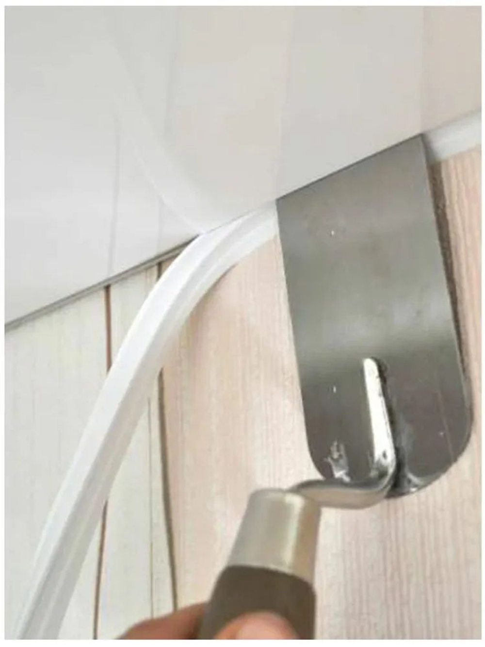 Декоративная заглушка, вставка плинтус для натяжного потолка L, белый, 20 метров