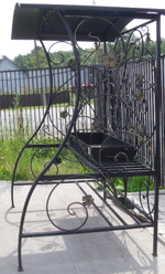 Мангал лоза большой с крышей без плиты