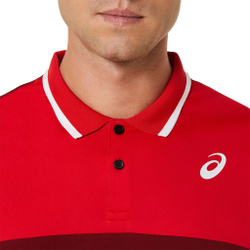 Мужское теннисное поло ASICS Court Polo Men - Dark Red, Red