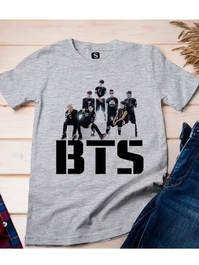 Футболка женская/с принтом BTS/оверсайз/хлопок 100%