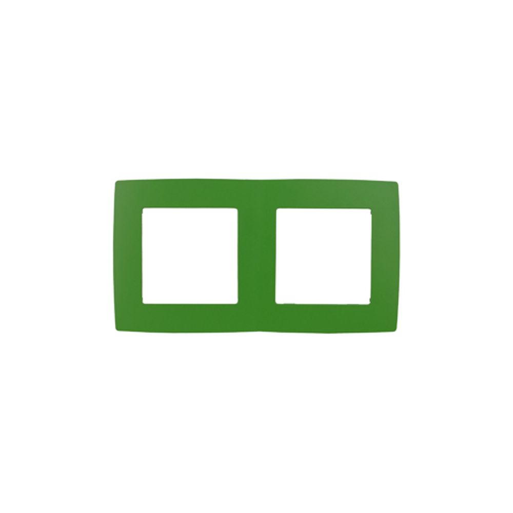 12-5002-27 ЭРА Рамка на 2 поста, Эра12, зелёный | Эра 12 Зеленый