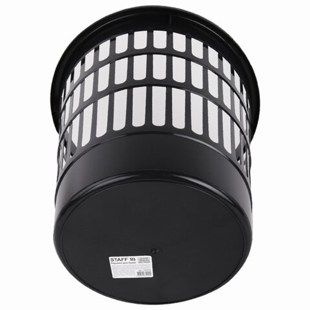 Корзина для бумаг STAFF "Basic" сетчатая, 9,5 л, черная