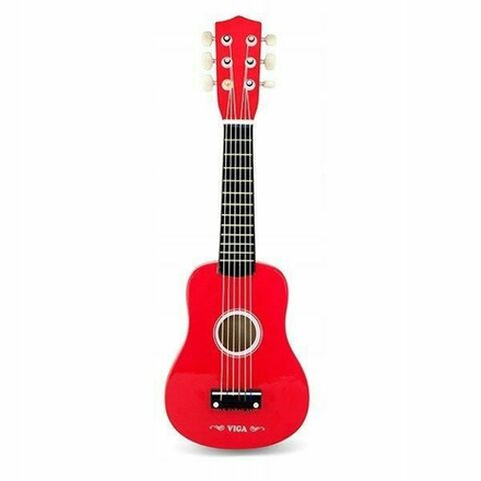 Музыкальные игрушки Viga - Игрушечная гитара красная - Вига 50691