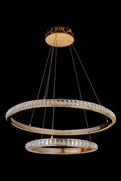 Подвесная люстра LED 72W 3000К/4000К/5500К LE7718/800-2K Gold золото Colisee Leon