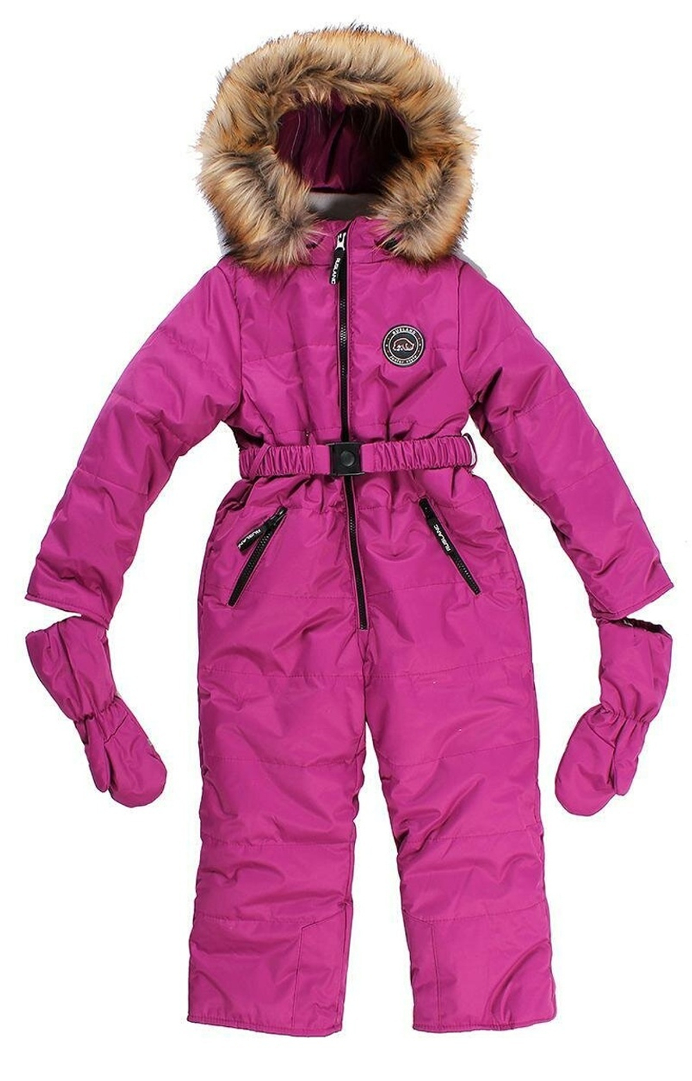 Комбинезон зимний д/девочки, р.122 (Rusland) вишня А 31-22
