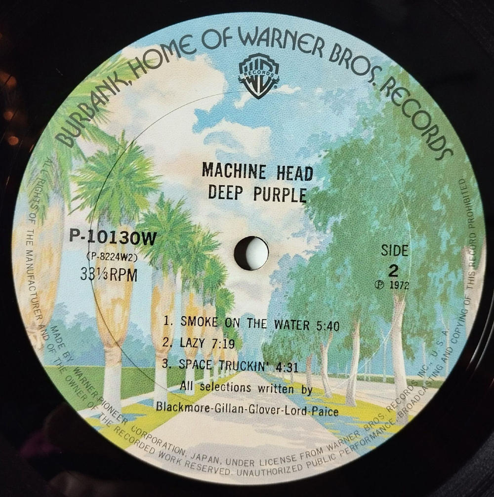 Винтажная виниловая пластинка LP Deep Purple Machine Head (Japan 1976) (Obi) Smoke On The Water P-10130W