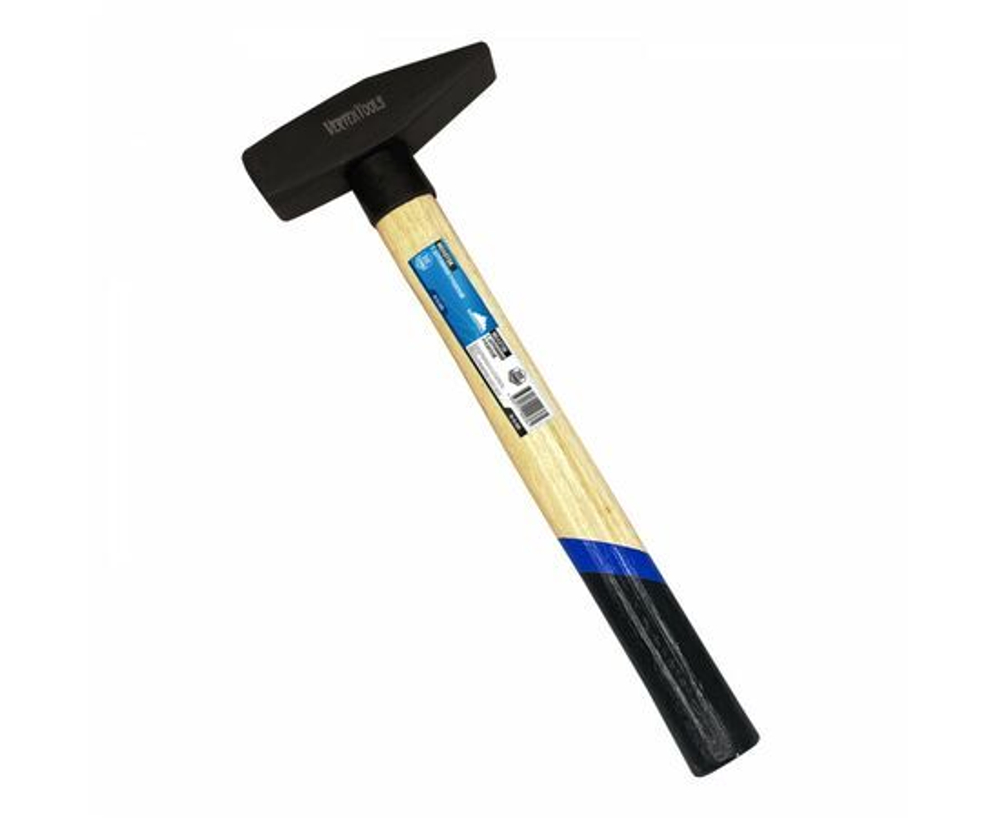 Молоток слесарный ЛОМ, квадратный боек, деревянная рукоятка, 200 г