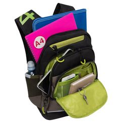 Çanta \ Bag \ RB-450-2 Рюкзак школьный (/3 черный - хаки)