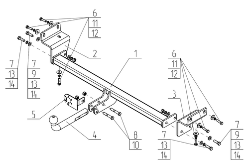 Фаркоп Avtos на KIA Sportage 5 2022-,  Hyundai Tucson 4 2021- (паспорт и сертификат в комплекте)(без электрики)KI 39