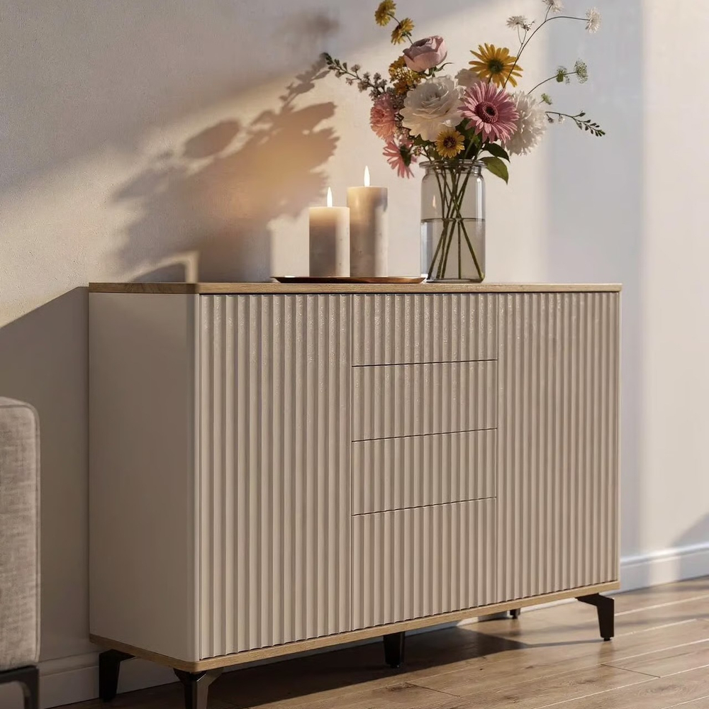 Комод ROYAL 5055 эко (Дуб Веллингтон-Черный)