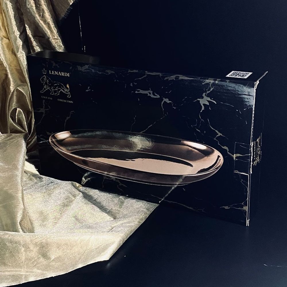 Lenardi 232-008 Глубокое овальное блюдо 38см ВИНТАЖ в под.уп.(х12)Фарфор