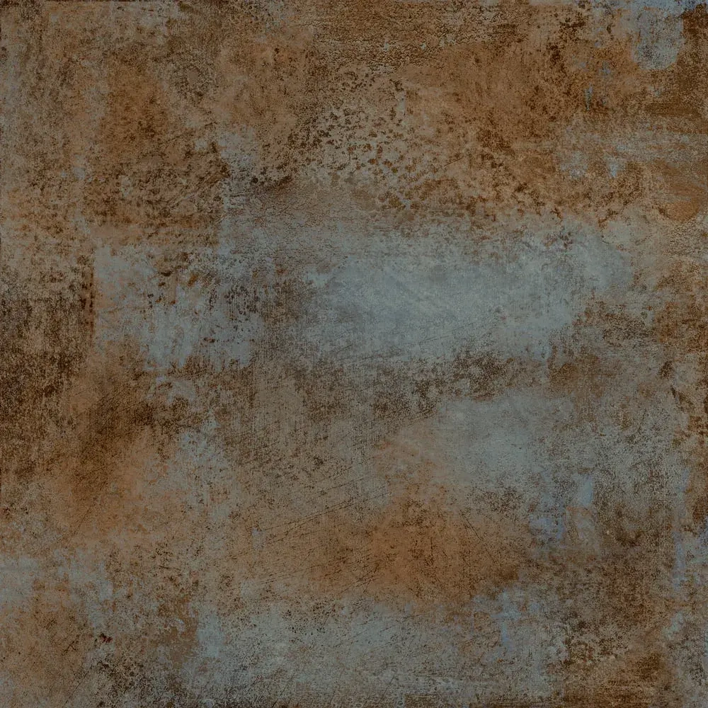 Керамогранит Alma Ceramica GFU04OXD40R Oxide 60x60 голубой / коричневый сахарный под металл