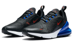 Nike Air Max 270 sports comfort fabric non-slip wear-resistant low-top air cushion casual running shoes men's black, red and blue