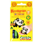 Карандаши воск. 12цв. трехгранные, толстые (Каляка-Маляка)