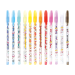 Набор гелевых ручек ArtSpace "Кот-сластена" 12цв., 1,0мм, с блестками, ПВХ чехол