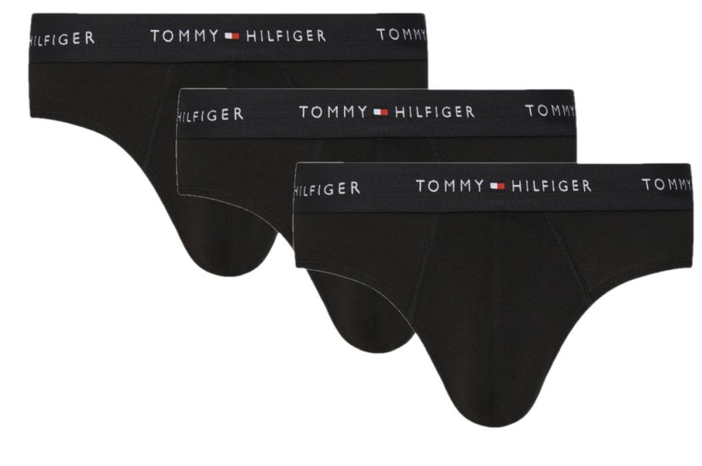 Боксерки теннисные Tommy Hilfiger Signature Cotton Essentials Brief 3P - black/black/black