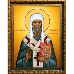 Герман Новгородский святитель. Икона на холсте.