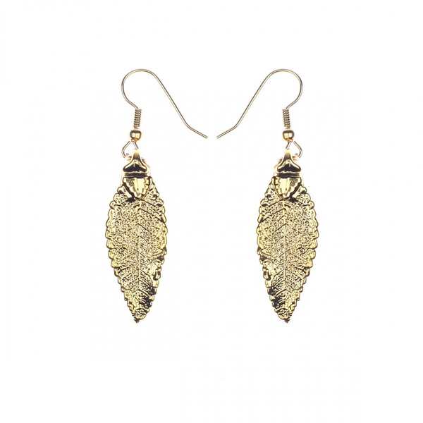 Серьги листья Ester Bijoux Вяз LF96C-G BR