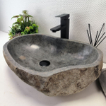 Раковина из речного камня RS-63629 (60*37*15) 0124
