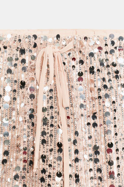 ZARA СТРУЯЩИЕСЯ БРЮКИ С ПАЙЕТКАМИ, СЕРЕБРИСТЫЙ