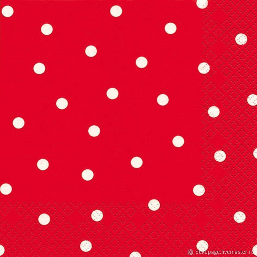 Салфетки мелкий горох на красном