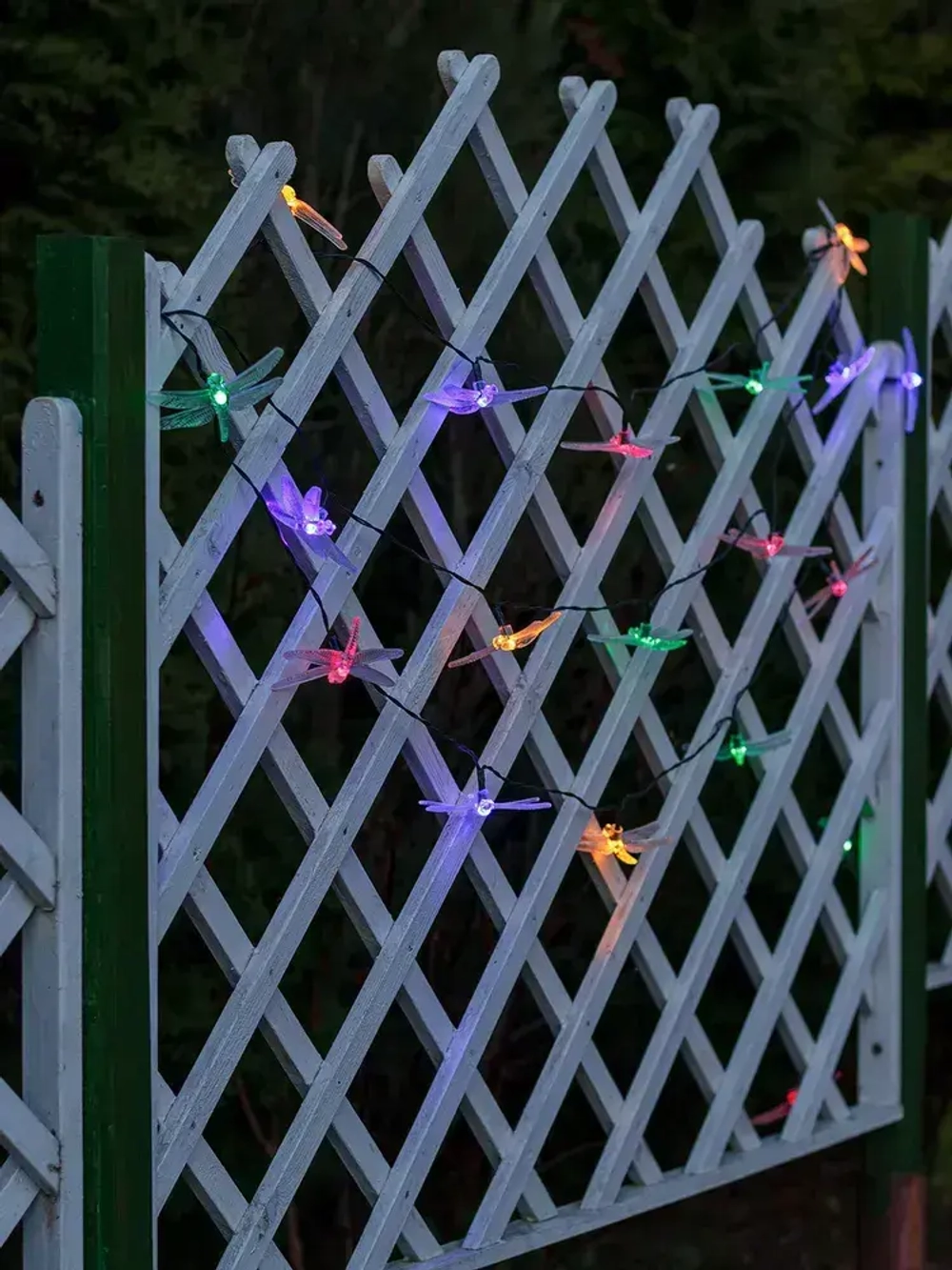 Светодиодная гирлянда садовая "Стрекозы" на солнечной батарее, ARTSTYLE, CL-SS28M, 20 светодиодов, 3,8м, мультицвет.