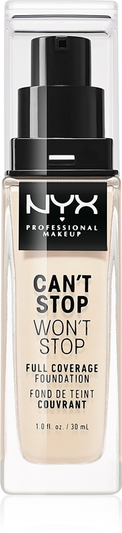 NYX Professional Makeup Can't Stop Won't Stop Full Coverage Foundation - тональный крем с высокой степенью покрытия, 30 ml