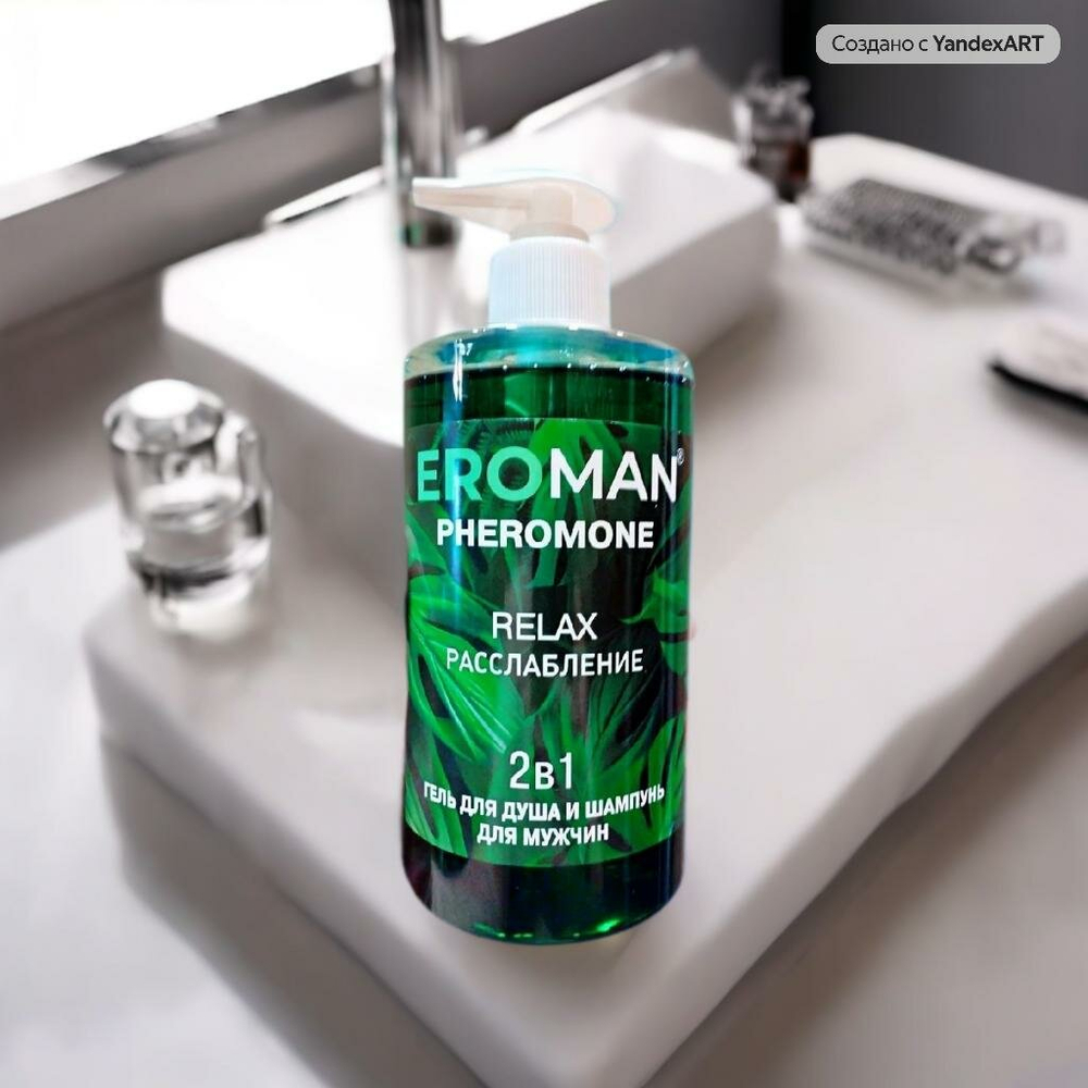 Гель для душа и шампунь Биоритм RELAX, мужской, 2в1, с феромонами, 430мл