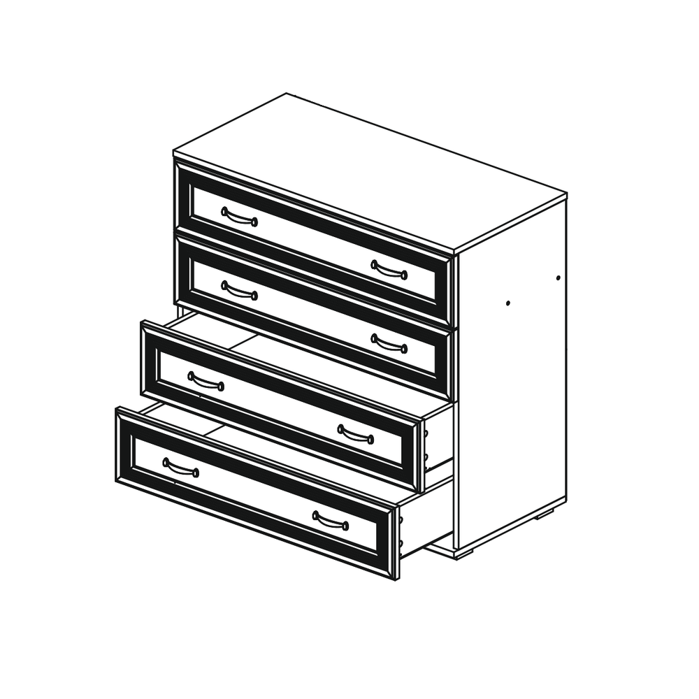 Комод классический Ливорно ЛК-20, Дуб сонома