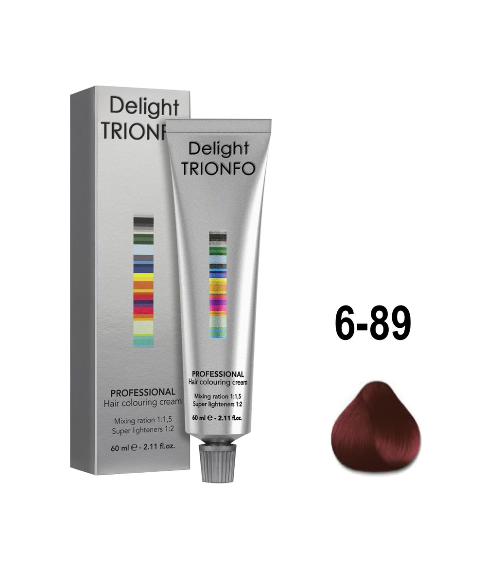 ДТ 6-89 стойкая крем-краска для волос Темный русый красный фиолетовый 60 мл***