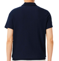 Теннисное поло Lacoste Ultra Dry Badge Accent Tennis Heritage - navy blue/white