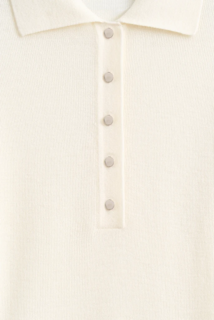 Джемпер поло молочный