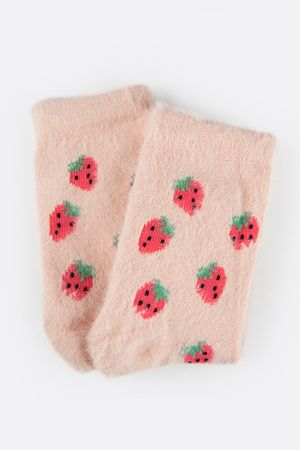 Носки Frutty, Розовые с клубникой