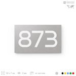 Номер на дверь 873, табличка на дверь для офиса, квартиры, кабинета, аудитории, склада, серая 120х70 мм, Айдентика Технолоджи