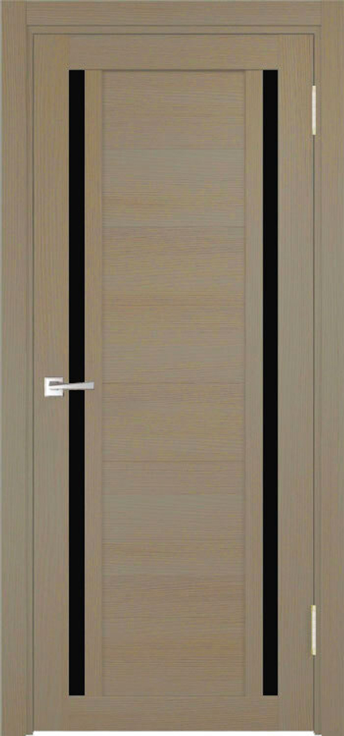 Межкомнатная дверь Z-3 / Цвет Тон Неаполь / Остекление "Лакобель черное" / Двери Верда