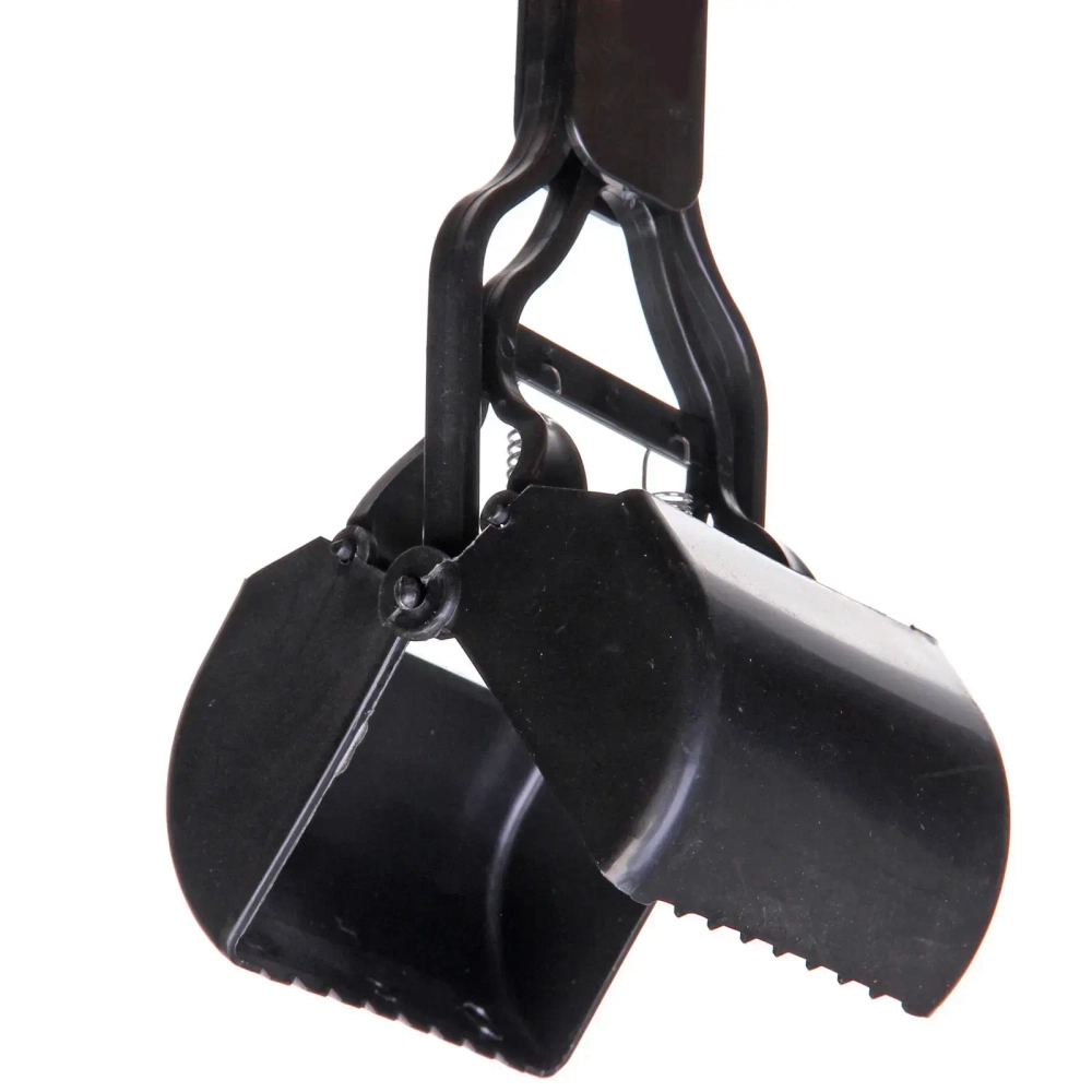 Совок - ковш для уборки за животными «Безконтактный», цвет черный, 28*7,5*9см (лейбл)