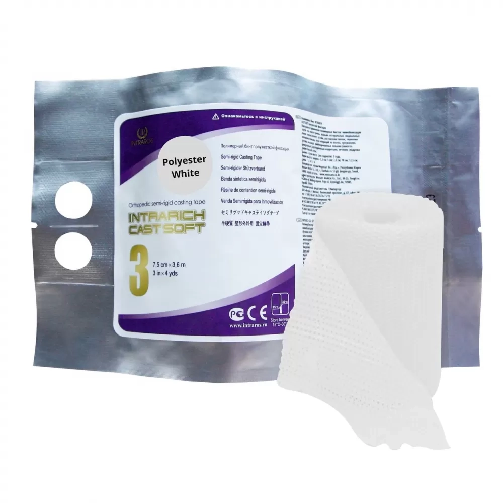 Бинт INTRARICH CAST SOFT полужесткой фиксации 5 см х 3.6 м 10 шт