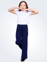 Брюки палаццо для девочки школьные на резинке