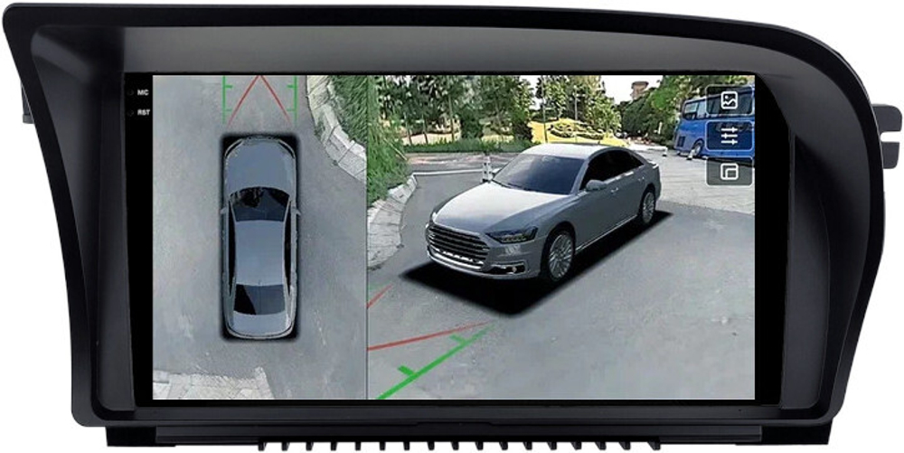 Магнитола для Mercedes-Benz S-класс W221 2009-2013, CL C216 NTG 3.5 - FarCar BX9-360-9627B монитор 9.5" 2K QLED на Android 13, 6Гб+128Гб, CarPlay, 4G SIM-слот, 4 камеры в комплекте