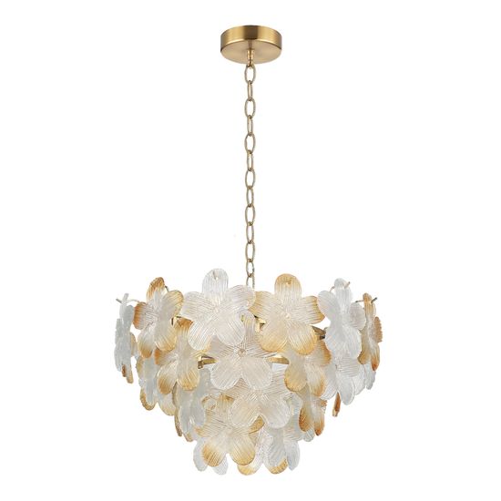 SL6240.203.06 Светильник подвесной ST-Luce золотистый/Прозрачный, янтарный E14 6*60W TENDER