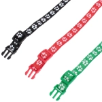 Ошейник с колокольчиком 1*19-32см «Zoo City-Лапки» микс цветов (минивложение 12шт)✦