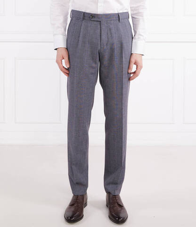 Брюки H-Genius-Pleat-232 BOSS BLACK - темно-синий(50489440)