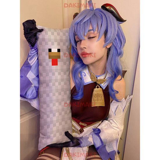 Мини дакимакура Курица Майнкрафт | Minecraft арт. M1226, 60х20 см